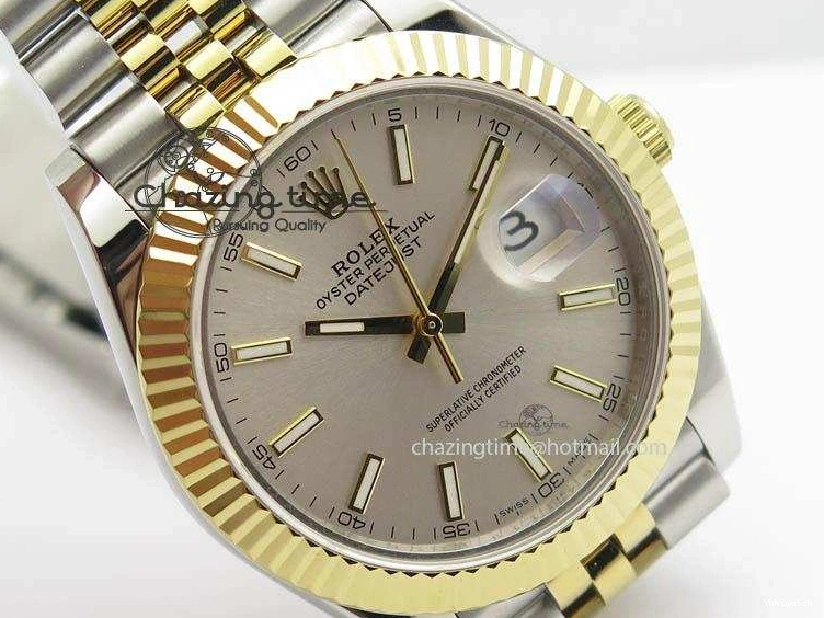 Jubilee YG Best Edition 41mm Bracelet Silver A2813 DateJust Maker BP Dial New Version II SS On 0422